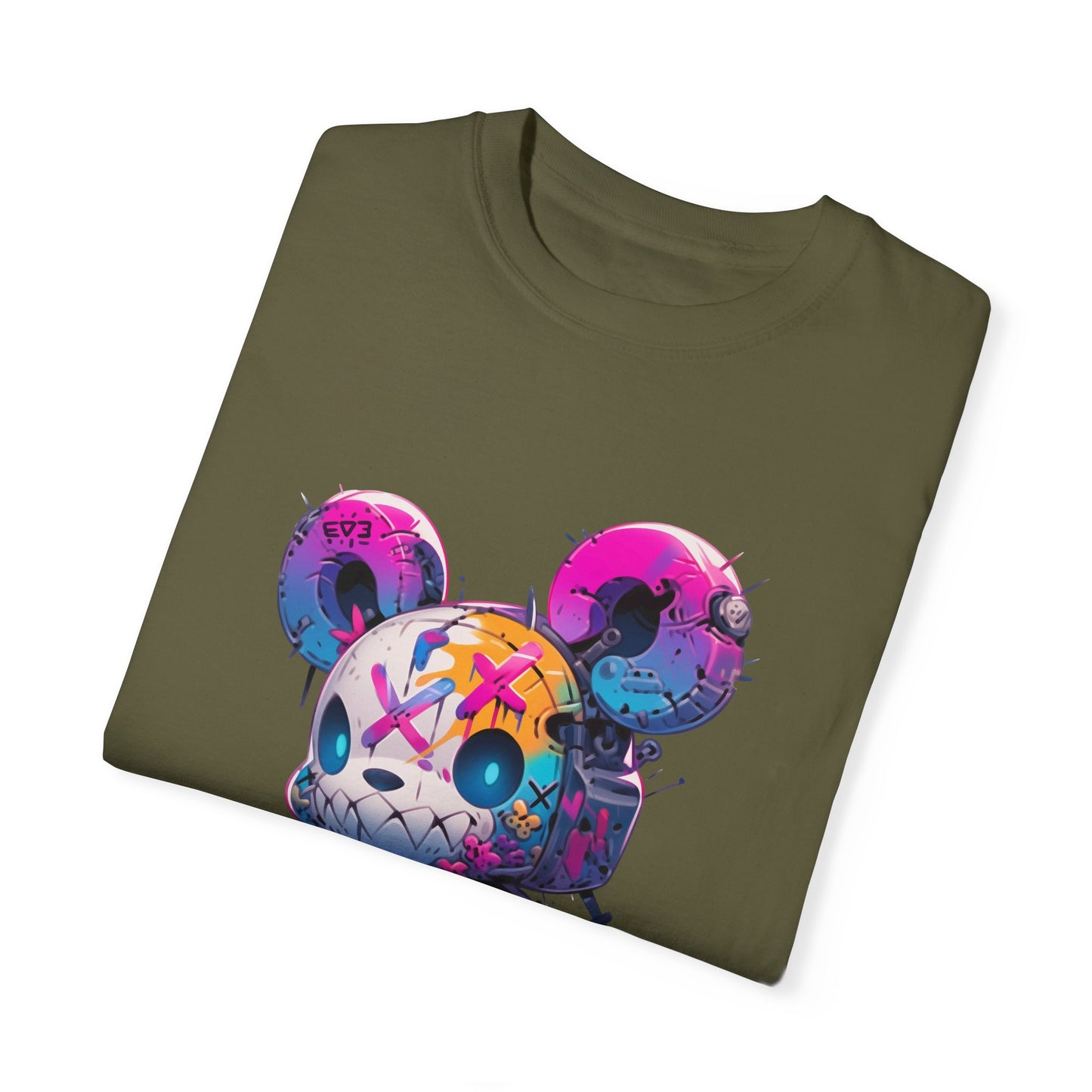 Hip Hop Teddy Bear Graphic Unisex Garment-dyed T-shirt Cotton Funny Humorous Graphic Soft Premium Unisex Men Women Sage T-shirt Birthday Gift-53