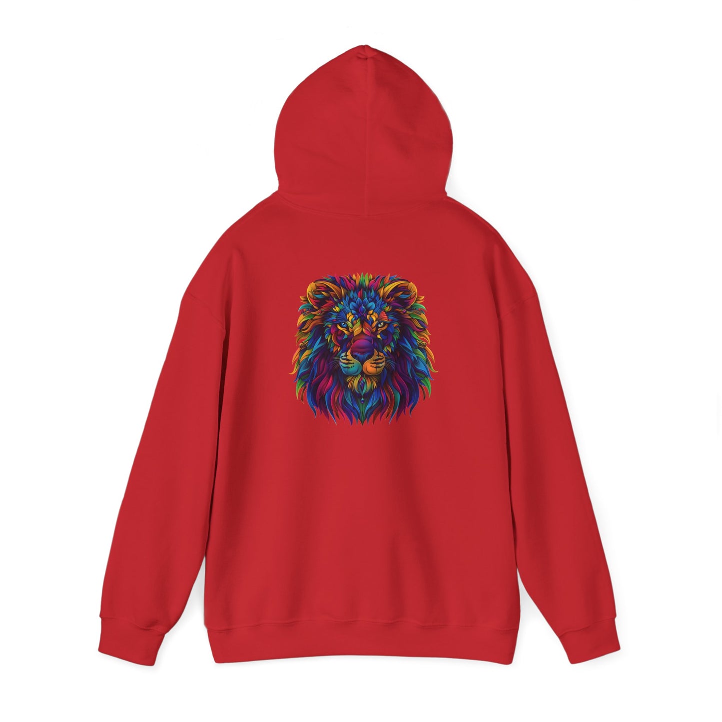 Lion Head Graphic Unisex Heavy Blend™ Hooded Sweatshirt Cotton Funny Humorous Graphic Soft Premium Unisex Men Women Red Hooded Sweatshirt Birthday Gift-36