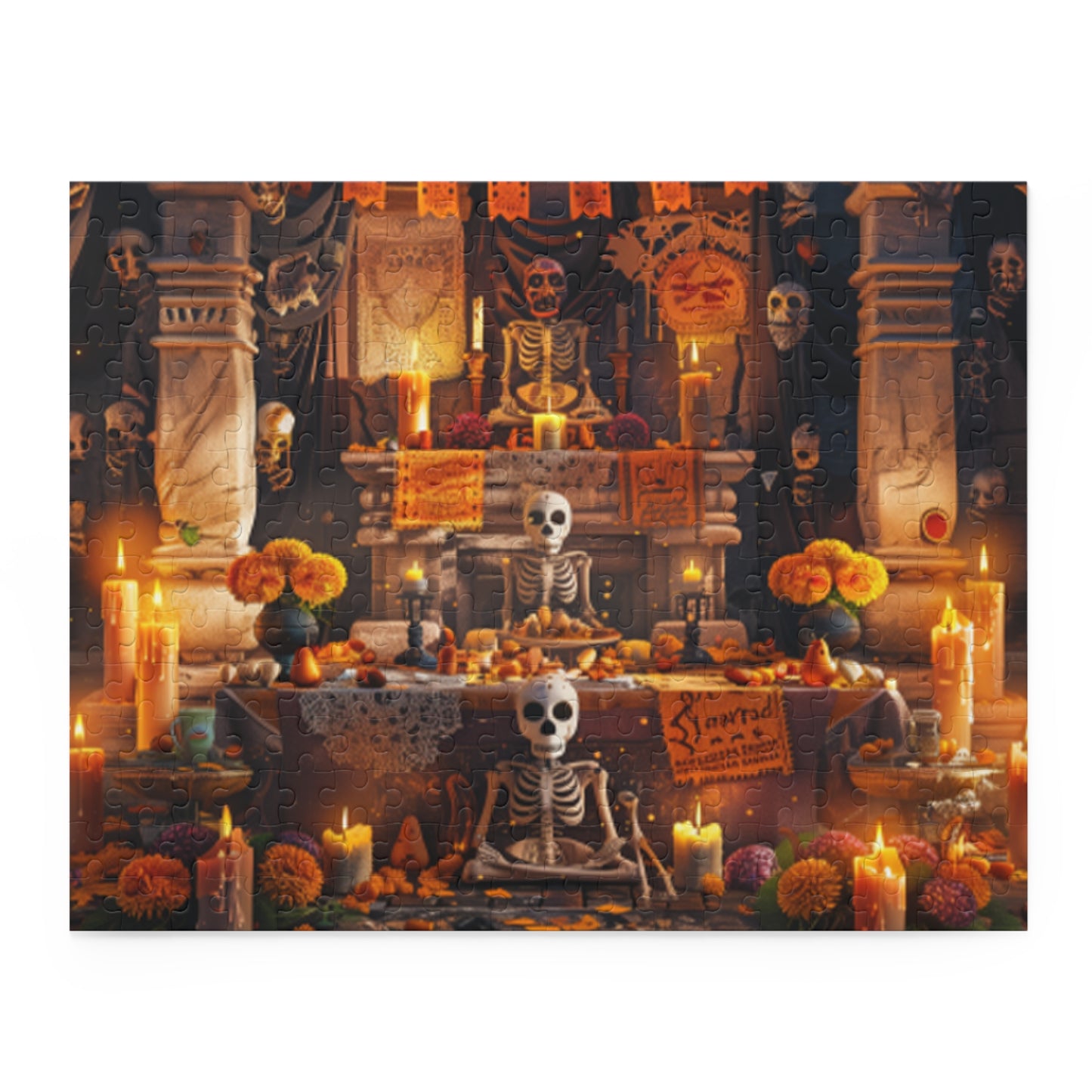 Mexican Art Day of the Dead Día de Muertos Jigsaw Puzzle Adult Birthday Business Jigsaw Puzzle Gift for Him Funny Humorous Indoor Outdoor Game Gift For Her Online-3