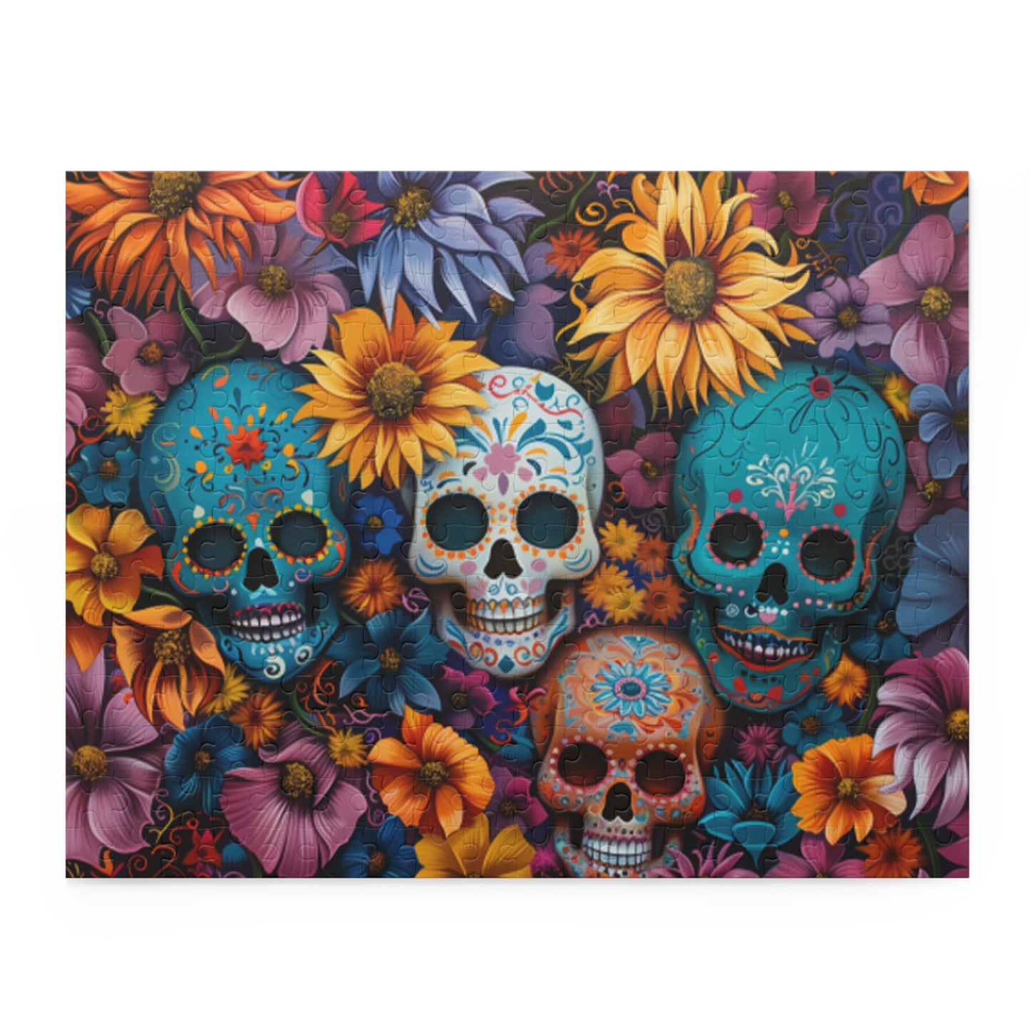 Mexican Art Day of the Dead Día de Muertos Jigsaw Puzzle Adult Birthday Business Jigsaw Puzzle Gift for Him Funny Humorous Indoor Outdoor Game Gift For Her Online-3