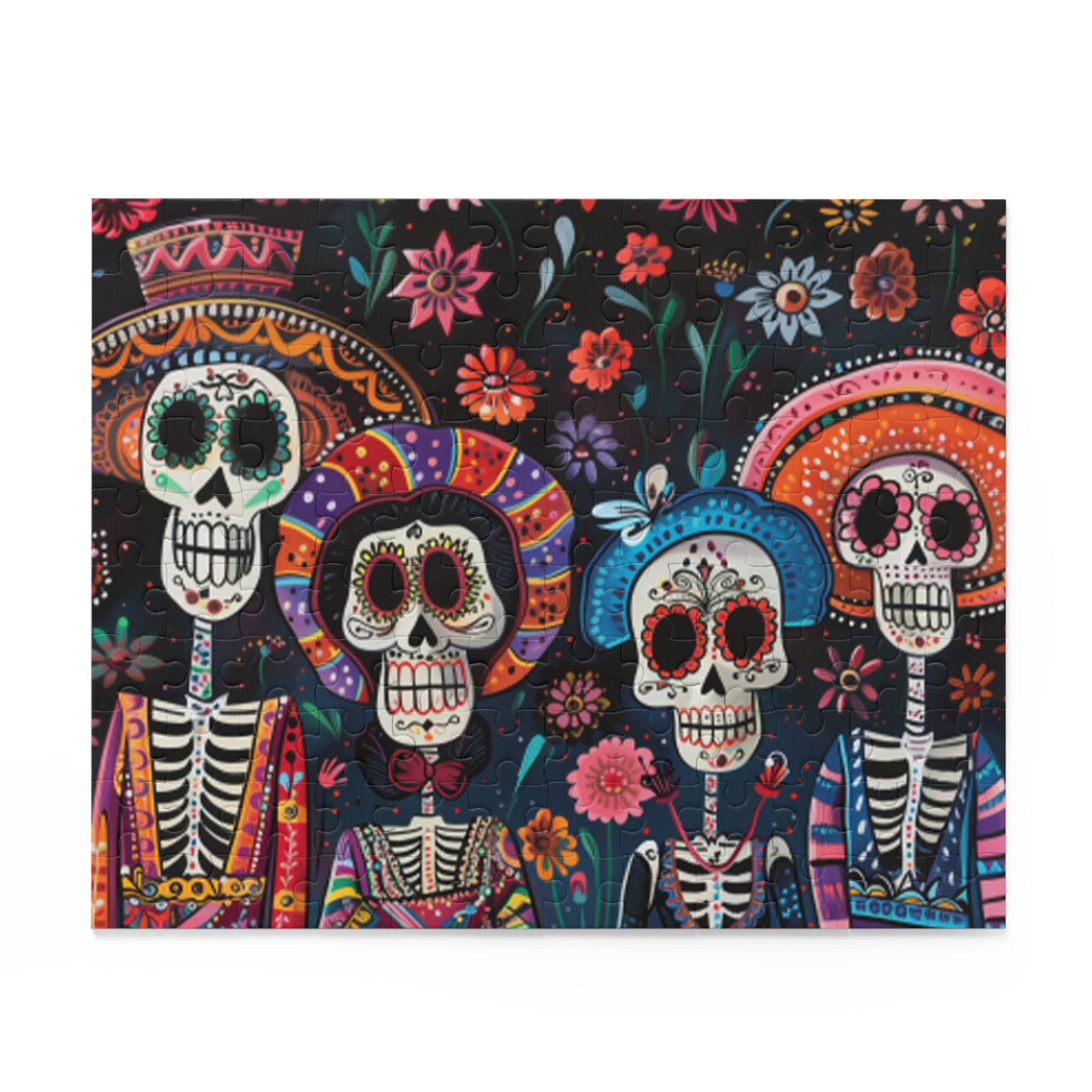 Mexican Art Day of the Dead Día de Muertos Jigsaw Puzzle Adult Birthday Business Jigsaw Puzzle Gift for Him Funny Humorous Indoor Outdoor Game Gift For Her Online-2