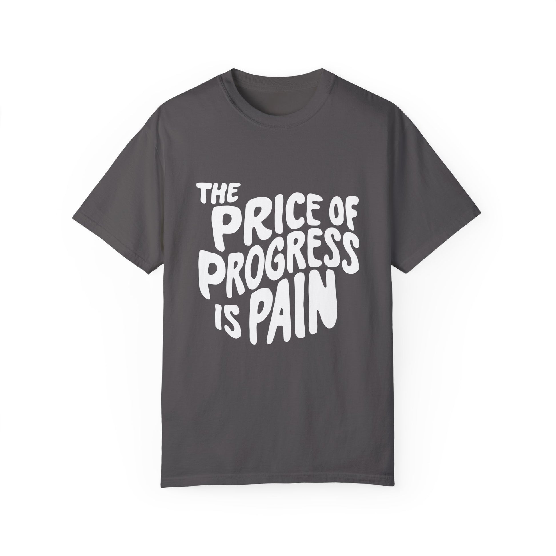 The Price of Progress is Pain Urban Sarcastic Graphic Unisex Garment Dyed T-shirt Cotton Funny Humorous Graphic Soft Premium Unisex Men Women Graphite T-shirt Birthday Gift-7