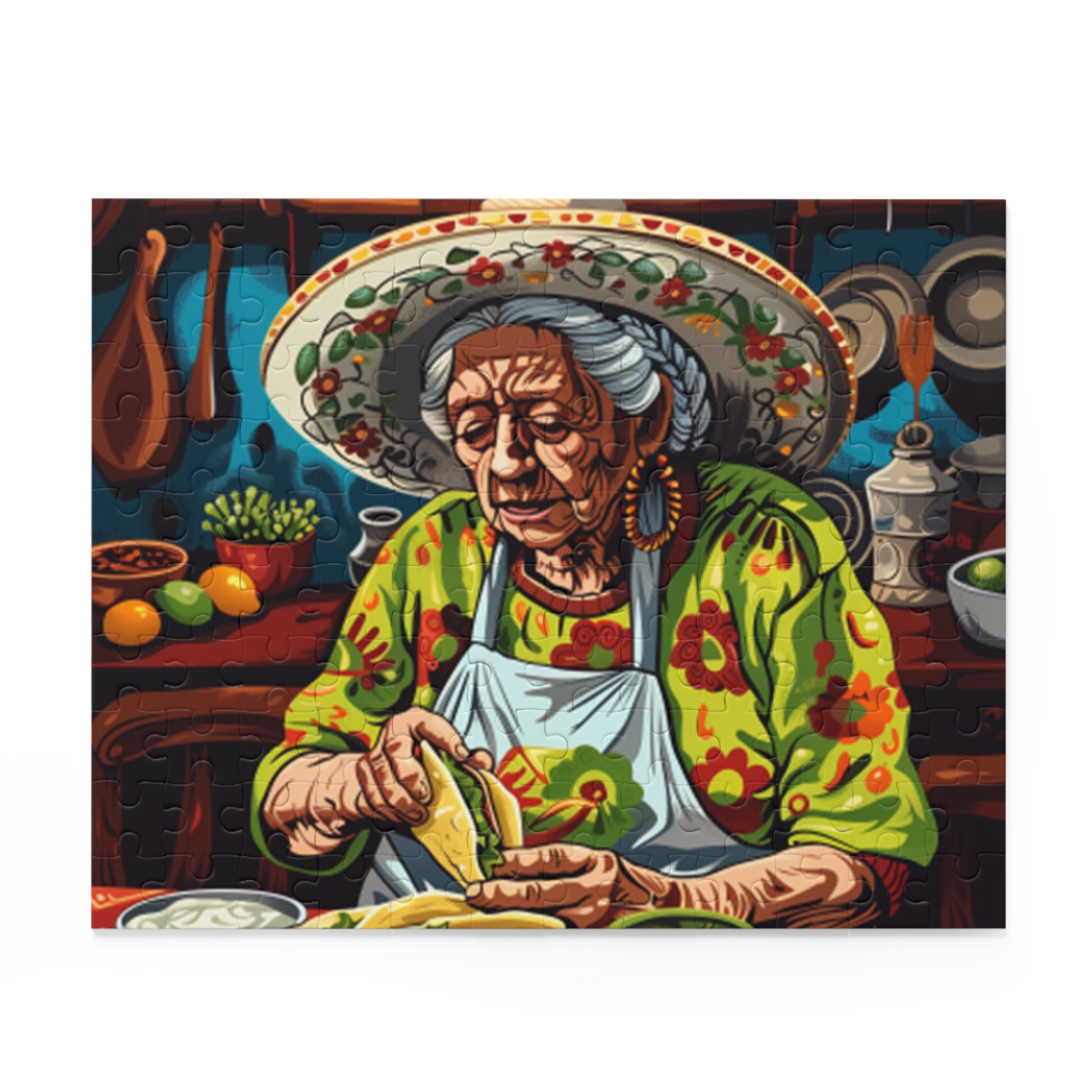 Mexican Women Art Retro Jigsaw Puzzle Adult Birthday Business Jigsaw Puzzle Gift for Him Funny Humorous Indoor Outdoor Game Gift For Her Online-2
