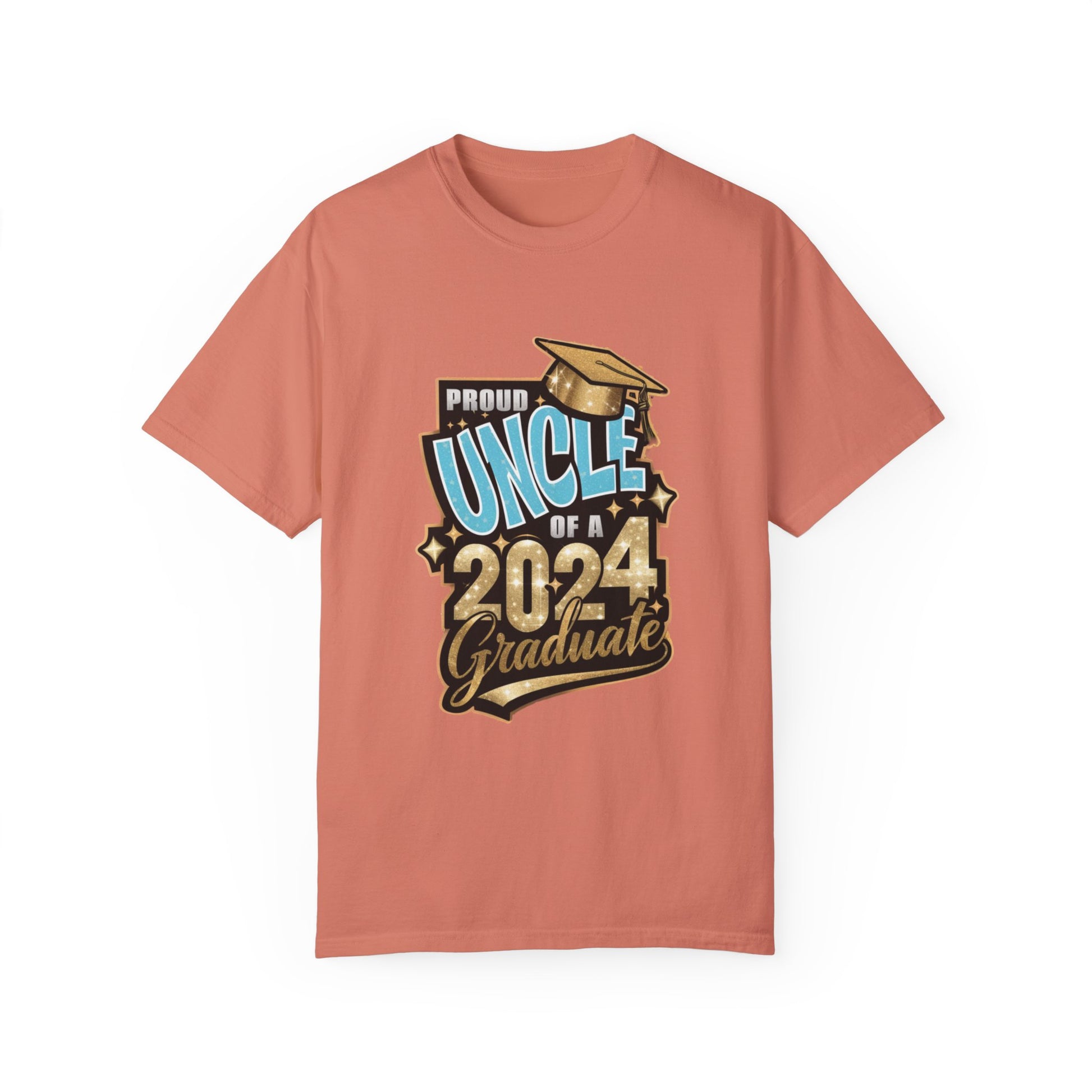 Proud Uncle of a 2024 Graduate Unisex Garment-dyed T-shirt Cotton Funny Humorous Graphic Soft Premium Unisex Men Women Terracotta T-shirt Birthday Gift-14