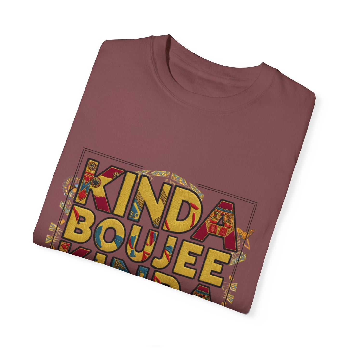 Kinda Boujee Kinda Broke Urban Sarcastic Graphic Unisex Garment Dyed T-shirt Cotton Funny Humorous Graphic Soft Premium Unisex Men Women Brick T-shirt Birthday Gift-29