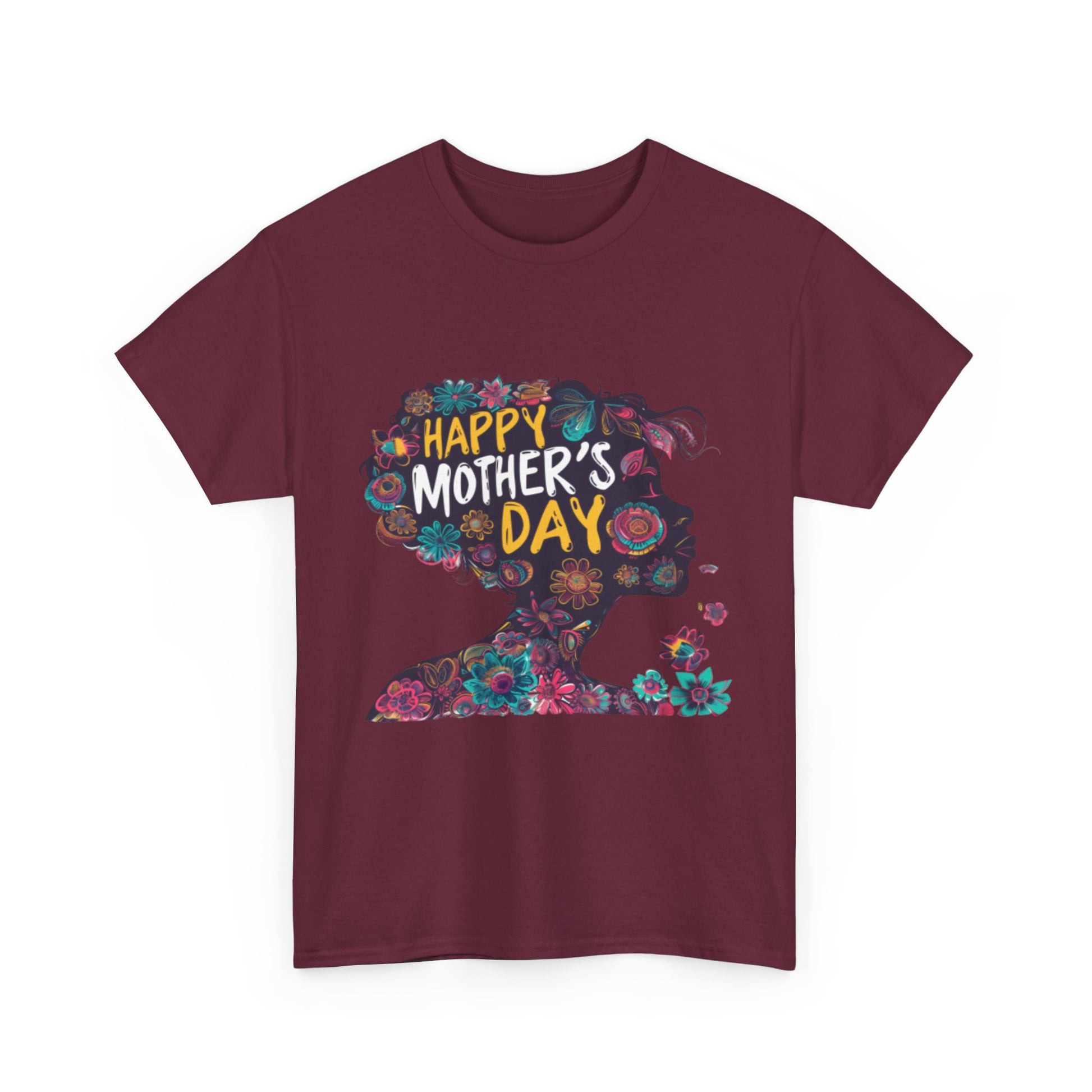 Happy Mother's Day African American Mom Graphic Unisex Heavy Cotton Tee Cotton Funny Humorous Graphic Soft Premium Unisex Men Women Maroon T-shirt Birthday Gift-27