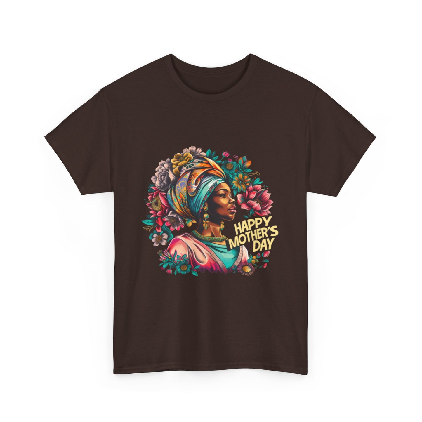 Happy Mother's Day African American Mom Graphic Unisex Heavy Cotton Tee Cotton Funny Humorous Graphic Soft Premium Unisex Men Women Dark Chocolate T-shirt Birthday Gift-21