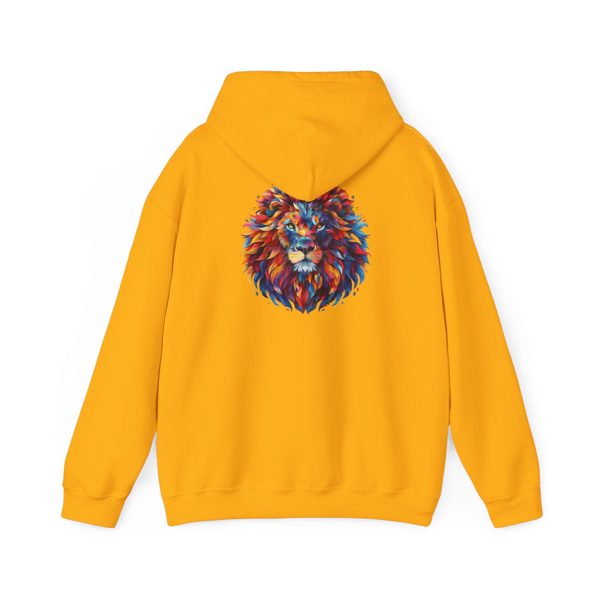 Lion Head Graphic Unisex Heavy Blend™ Hooded Sweatshirt Cotton Funny Humorous Graphic Soft Premium Unisex Men Women Gold T-shirt Birthday Gift-12