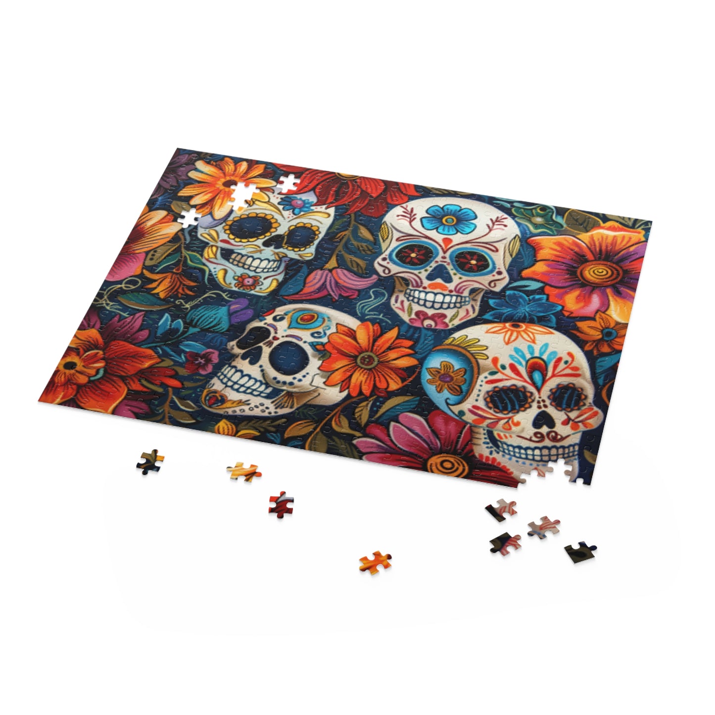 Mexican Art Day of the Dead Día de Muertos Jigsaw Puzzle Adult Birthday Business Jigsaw Puzzle Gift for Him Funny Humorous Indoor Outdoor Game Gift For Her Online-5