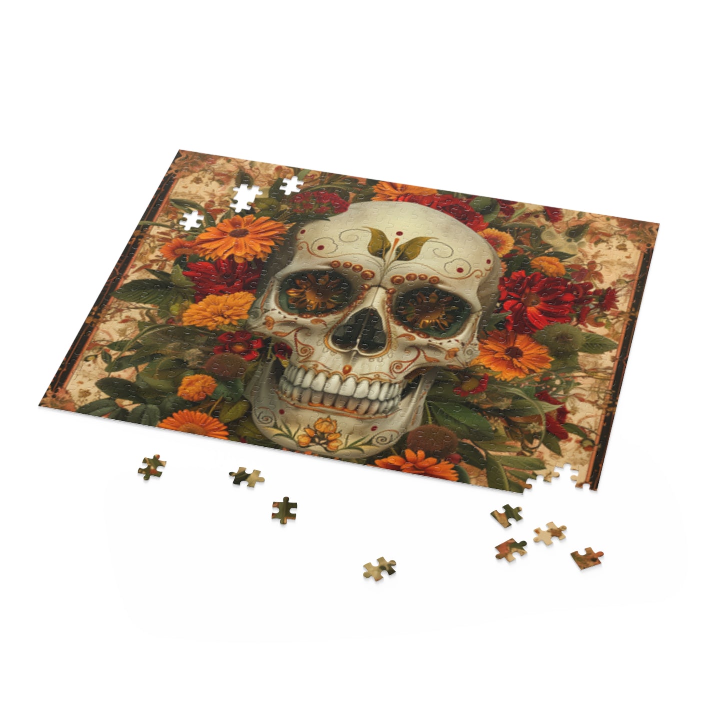 Mexican Art Day of the Dead Día de Muertos Jigsaw Puzzle Adult Birthday Business Jigsaw Puzzle Gift for Him Funny Humorous Indoor Outdoor Game Gift For Her Online-5