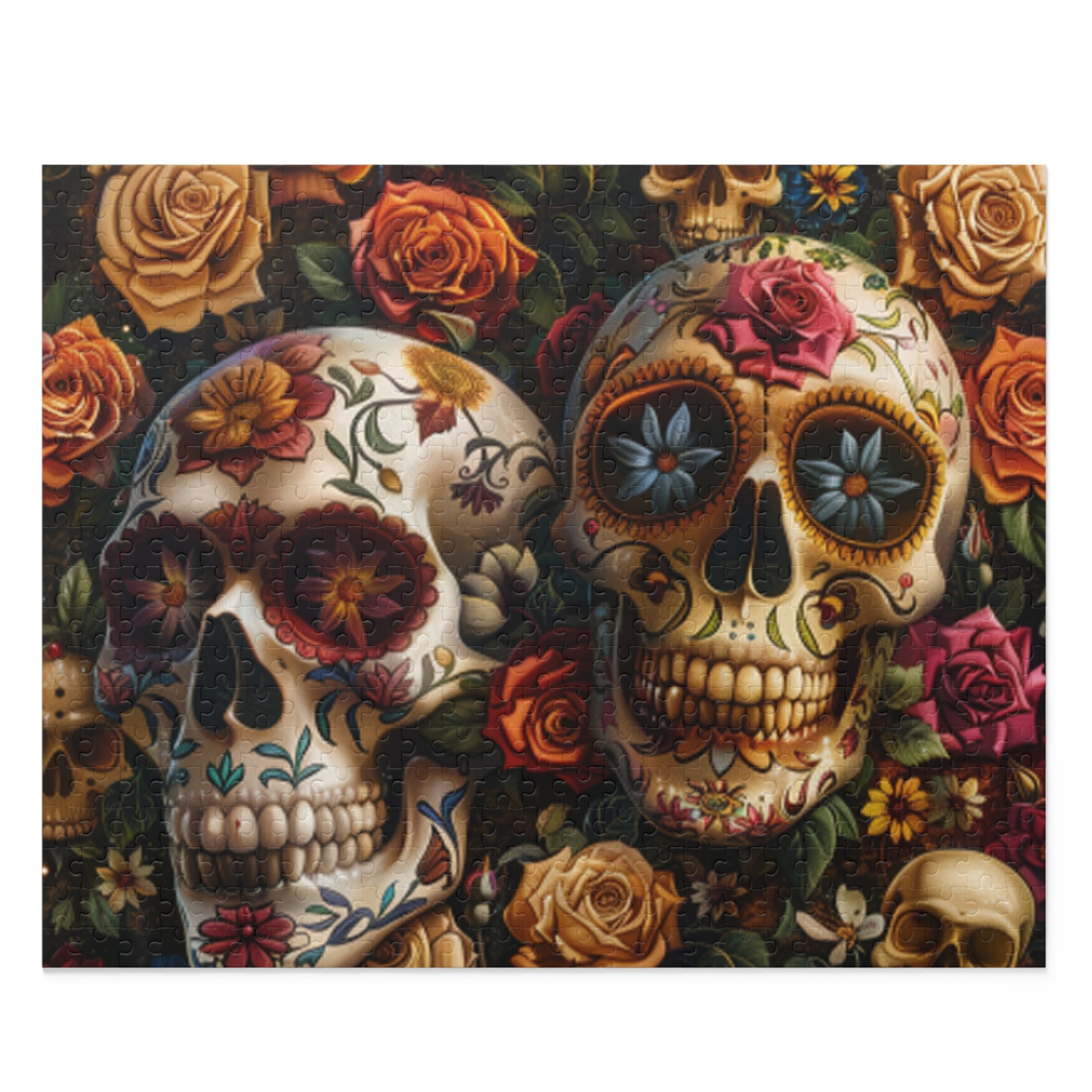 Mexican Art Day of the Dead Día de Muertos Jigsaw Puzzle Adult Birthday Business Jigsaw Puzzle Gift for Him Funny Humorous Indoor Outdoor Game Gift For Her Online-1