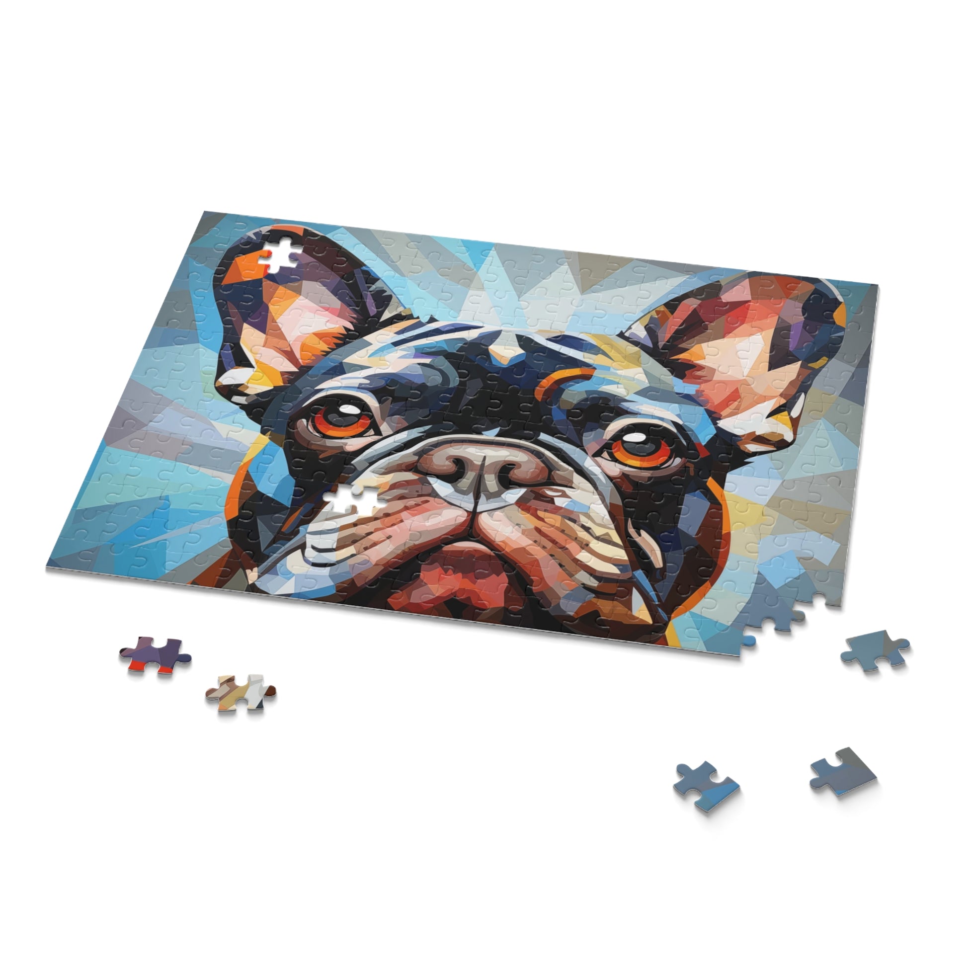 Frenchie Vibrant Abstract Jigsaw Dog Puzzle Oil Paint Adult Birthday Business Jigsaw Puzzle Gift for Him Funny Humorous Indoor Outdoor Game Gift For Her Online-9