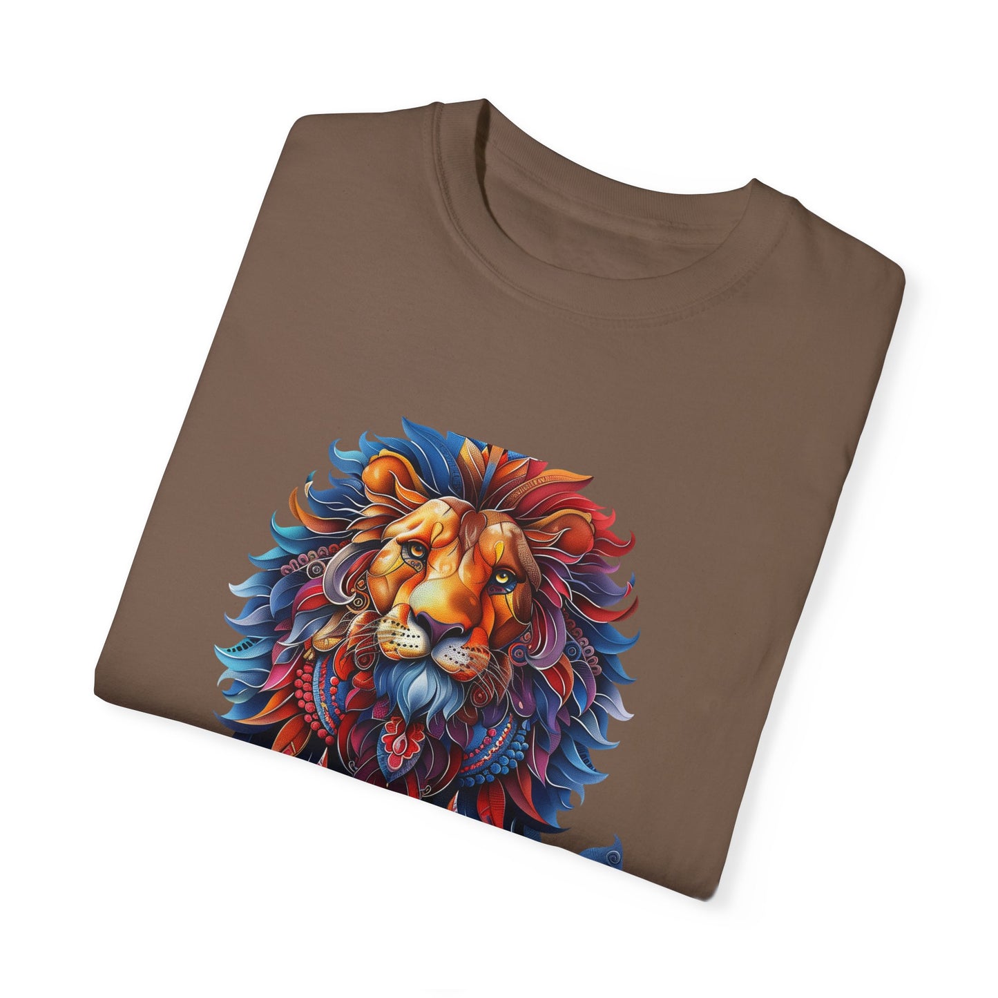 Copy of Lion Head Cool Graphic Design Novelty Unisex Garment-dyed T-shirt Cotton Funny Humorous Graphic Soft Premium Unisex Men Women Espresso T-shirt Birthday Gift-59