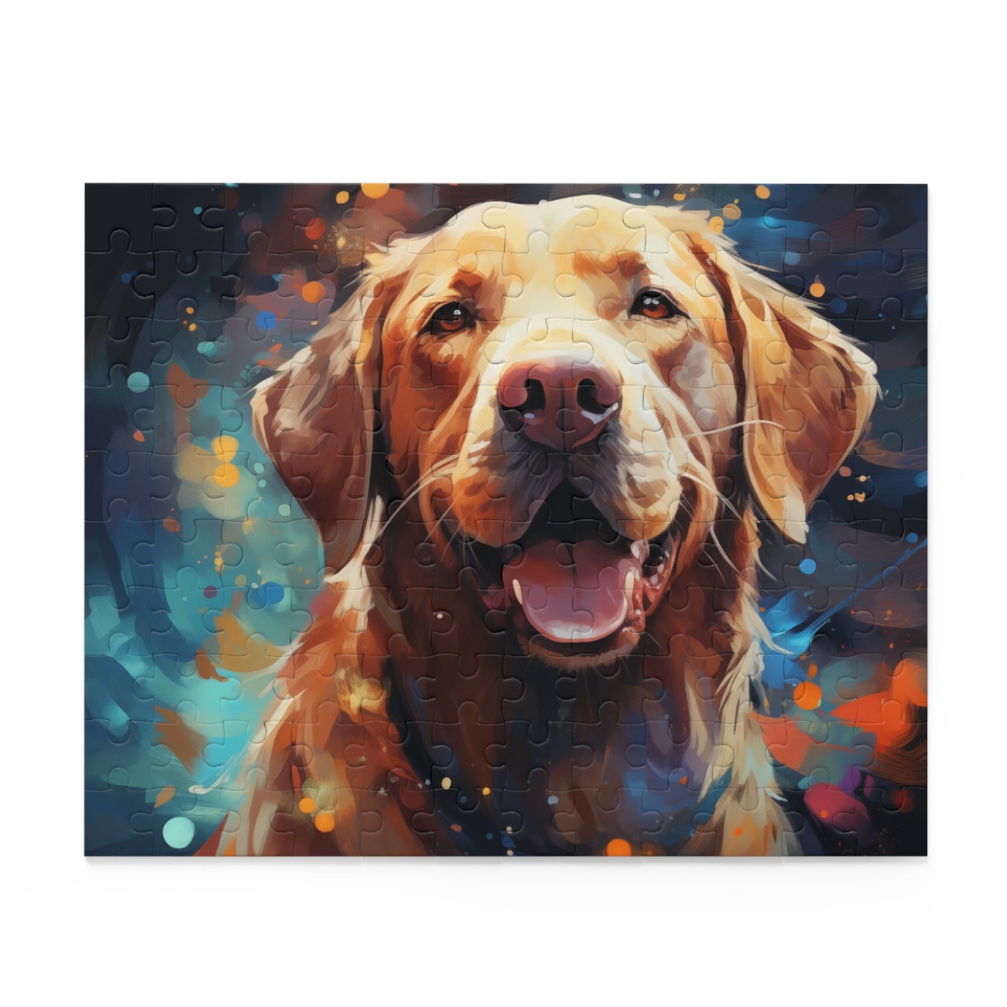 Labrador Abstract Watercolor Vibrant Retriever Jigsaw Dog Puzzle for Boys, Girls, Kids Adult Birthday Business Jigsaw Puzzle Gift for Him Funny Humorous Indoor Outdoor Game Gift For Her Online-2