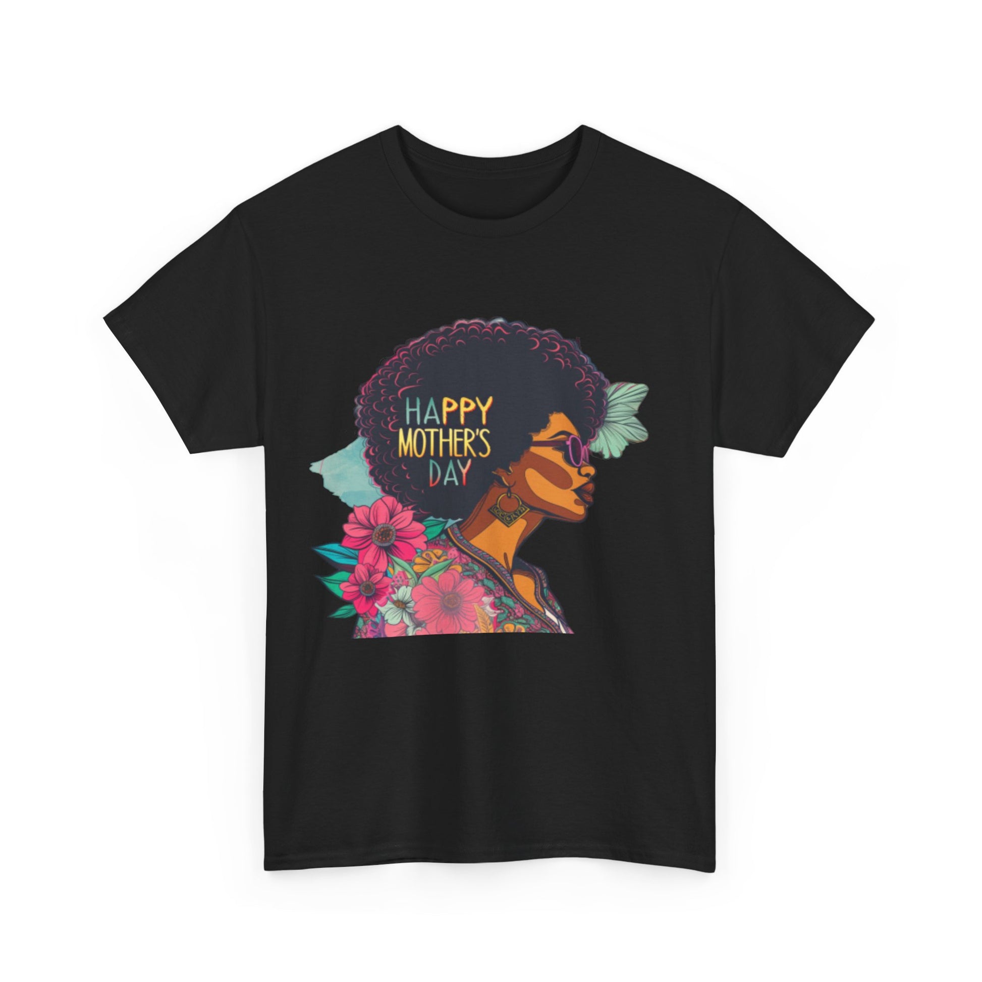 Happy Mother's Day African American Mom Graphic Unisex Heavy Cotton Tee Cotton Funny Humorous Graphic Soft Premium Unisex Men Women Black T-shirt Birthday Gift-15