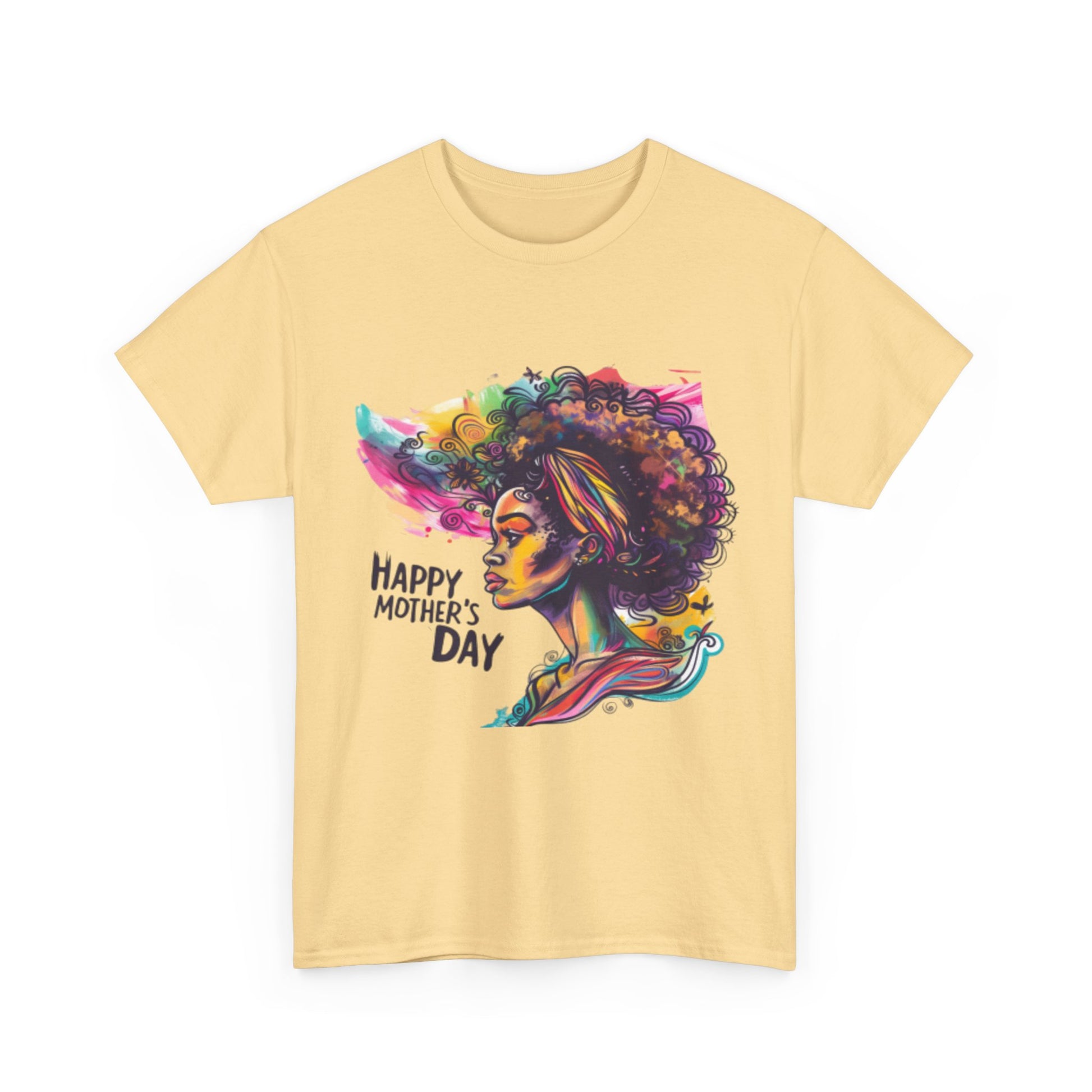 Happy Mother's Day African American Mom Graphic Unisex Heavy Cotton Tee Cotton Funny Humorous Graphic Soft Premium Unisex Men Women Yellow Haze T-shirt Birthday Gift-42