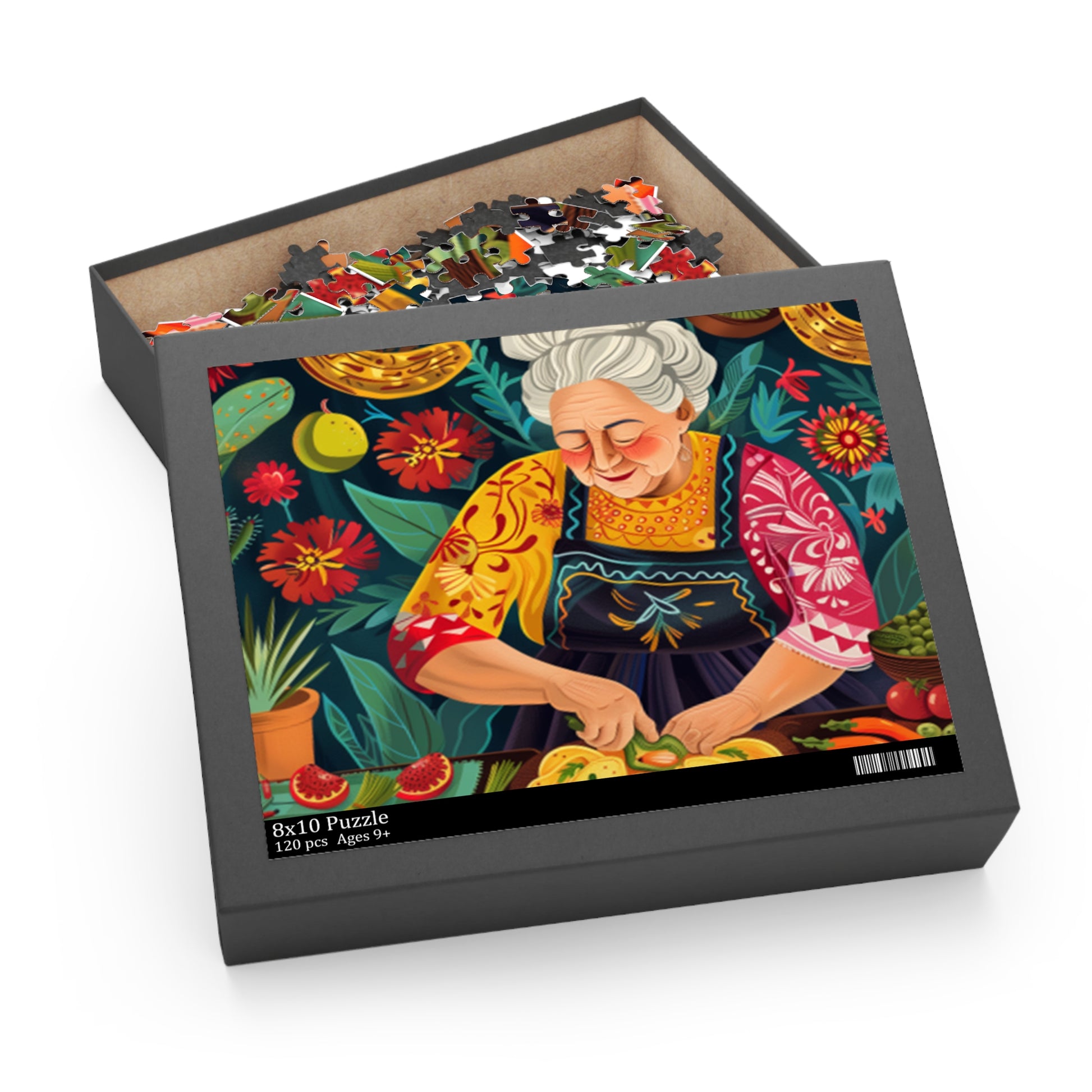 Mexican Art Retro Fruit Jigsaw Puzzle Adult Birthday Business Jigsaw Puzzle Gift for Him Funny Humorous Indoor Outdoor Game Gift For Her Online-6