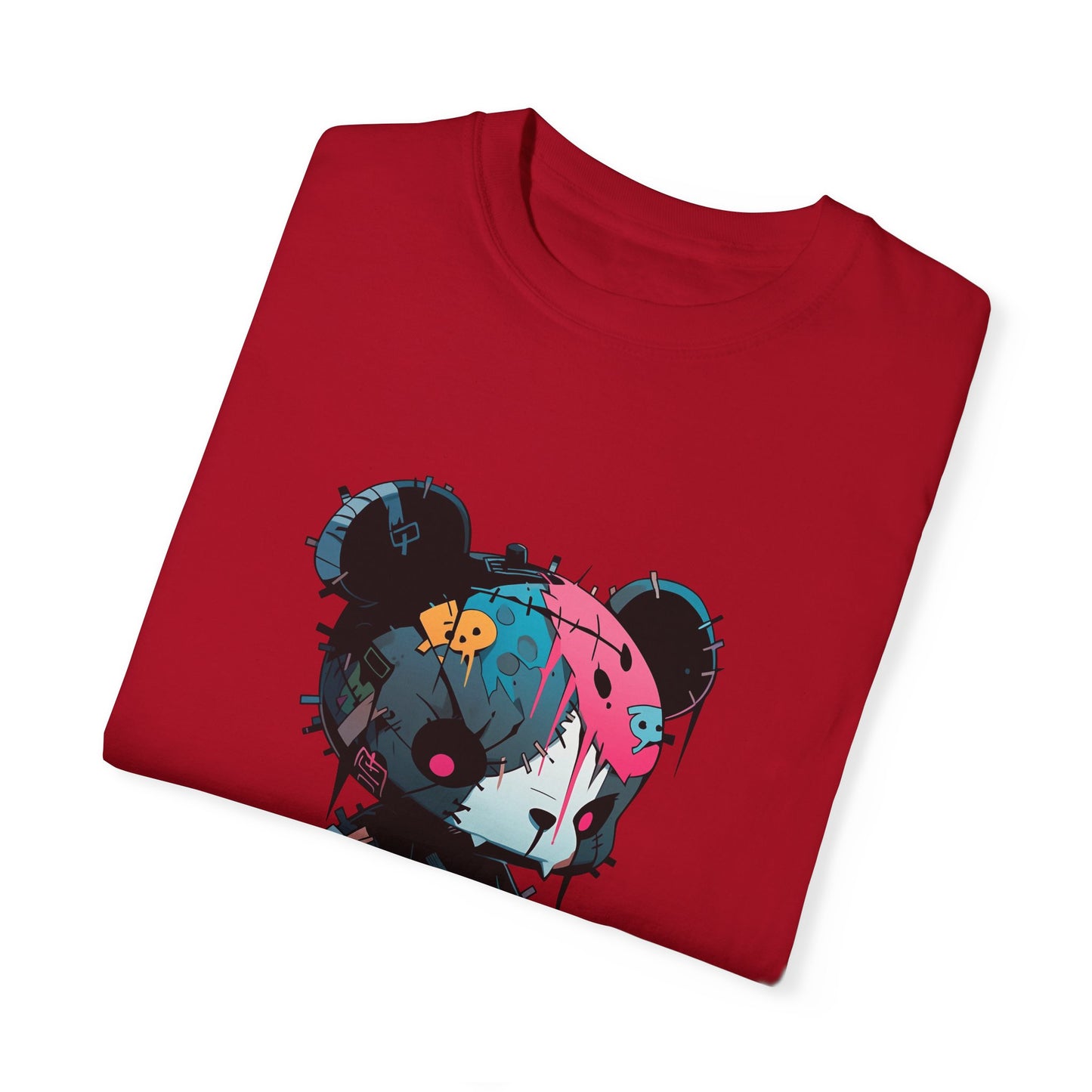 Hip Hop Teddy Bear Graphic Unisex Garment-dyed T-shirt Cotton Funny Humorous Graphic Soft Premium Unisex Men Women Red T-shirt Birthday Gift-23