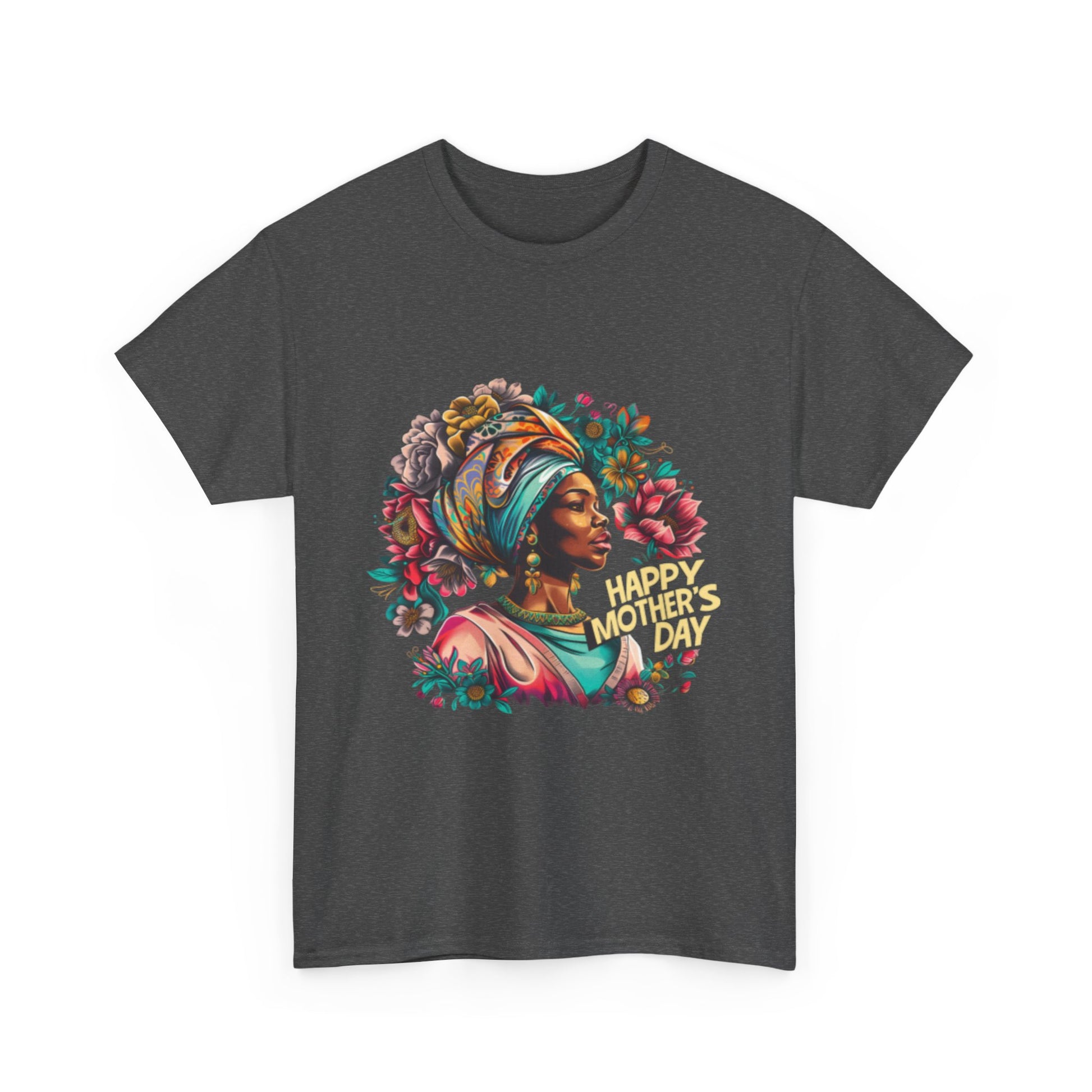 Happy Mother's Day African American Mom Graphic Unisex Heavy Cotton Tee Cotton Funny Humorous Graphic Soft Premium Unisex Men Women Dark Heather T-shirt Birthday Gift-24