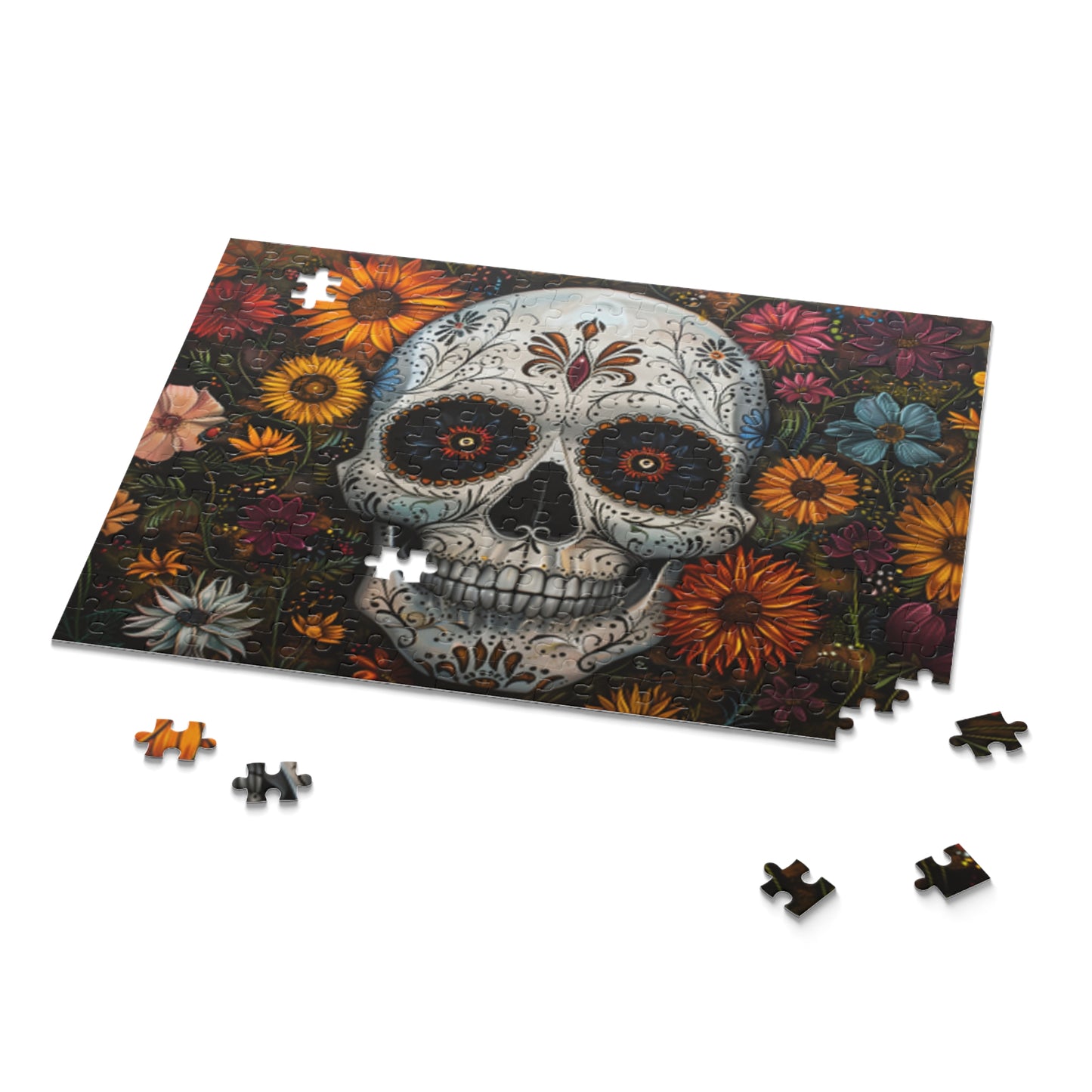 Mexican Art Day of the Dead Día de Muertos Jigsaw Puzzle Adult Birthday Business Jigsaw Puzzle Gift for Him Funny Humorous Indoor Outdoor Game Gift For Her Online-9