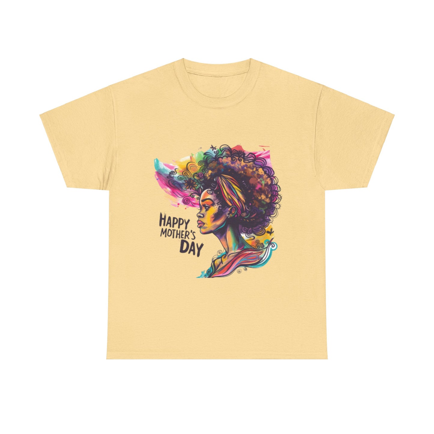Happy Mother's Day African American Mom Graphic Unisex Heavy Cotton Tee Cotton Funny Humorous Graphic Soft Premium Unisex Men Women Yellow Haze T-shirt Birthday Gift-10