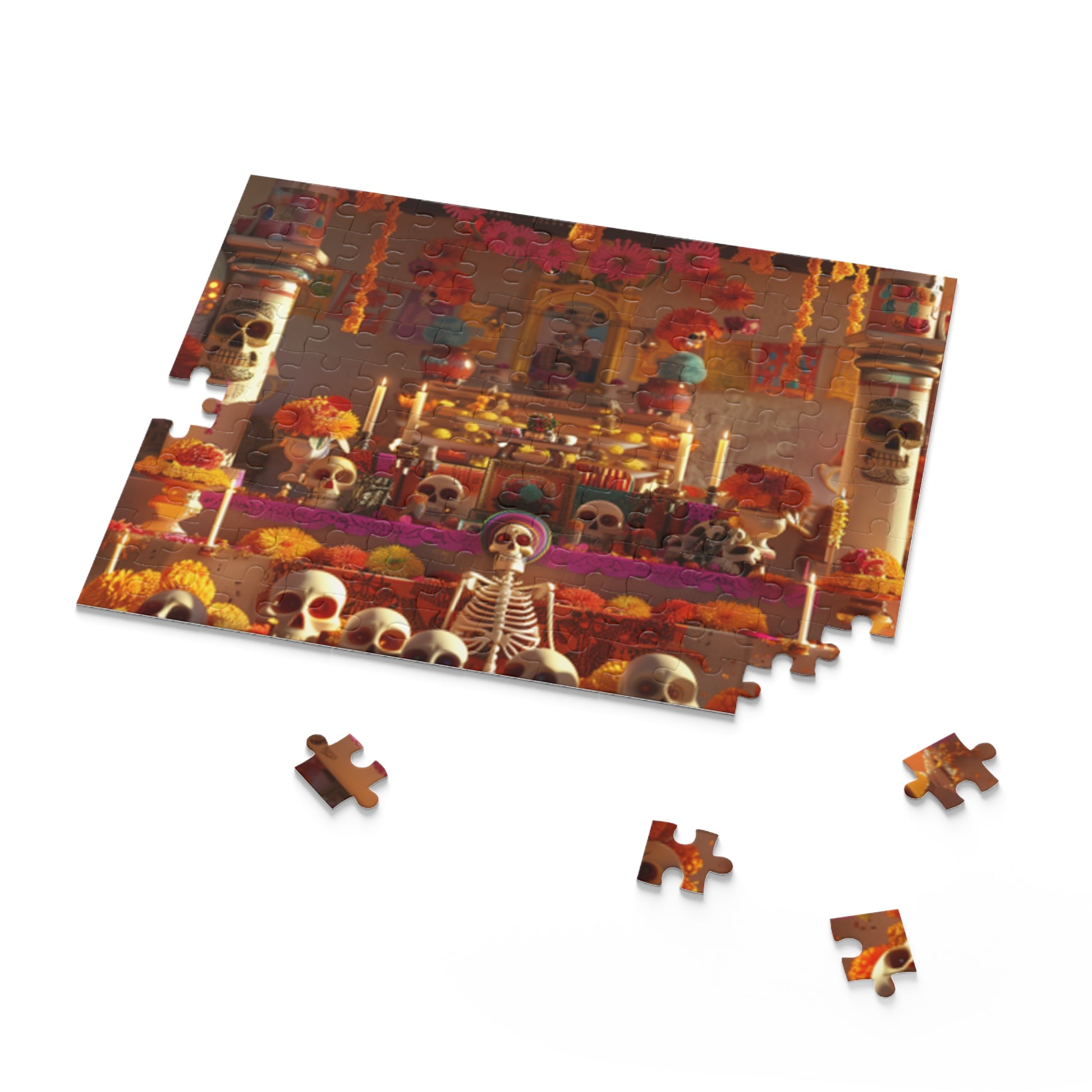 Mexican Art Day of the Dead Día de Muertos Jigsaw Puzzle Adult Birthday Business Jigsaw Puzzle Gift for Him Funny Humorous Indoor Outdoor Game Gift For Her Online-7