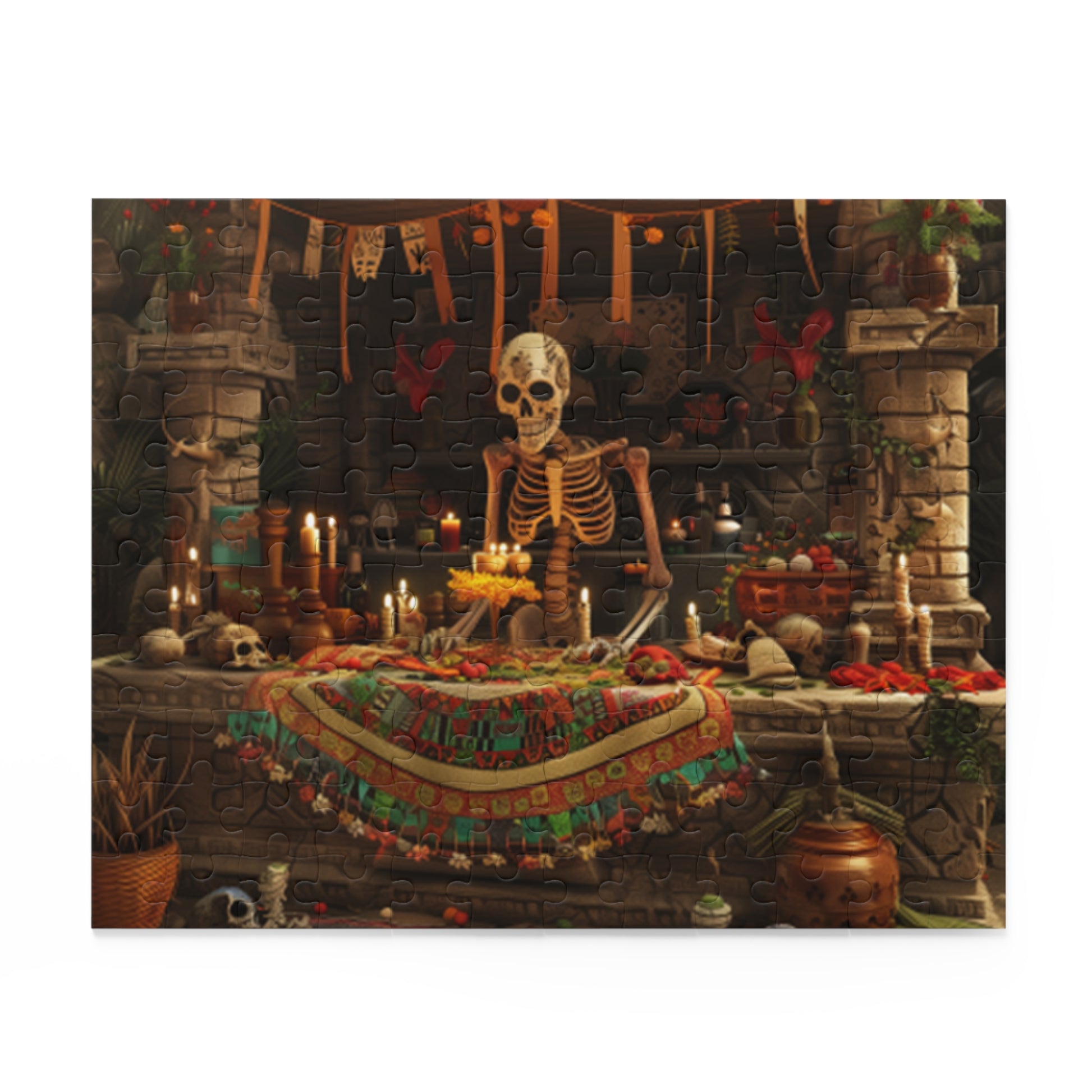 Mexican Art Day of the Dead Día de Muertos Jigsaw Puzzle Adult Birthday Business Jigsaw Puzzle Gift for Him Funny Humorous Indoor Outdoor Game Gift For Her Online-2