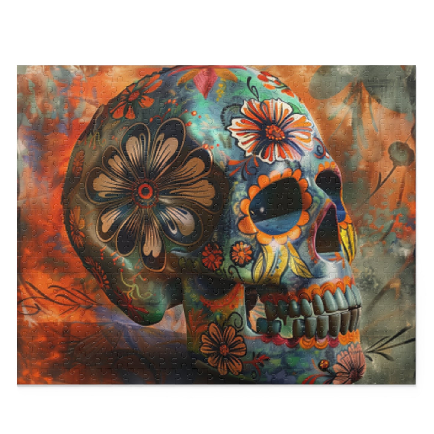 Mexican Art Day of the Dead Día de Muertos Jigsaw Puzzle Adult Birthday Business Jigsaw Puzzle Gift for Him Funny Humorous Indoor Outdoor Game Gift For Her Online-1