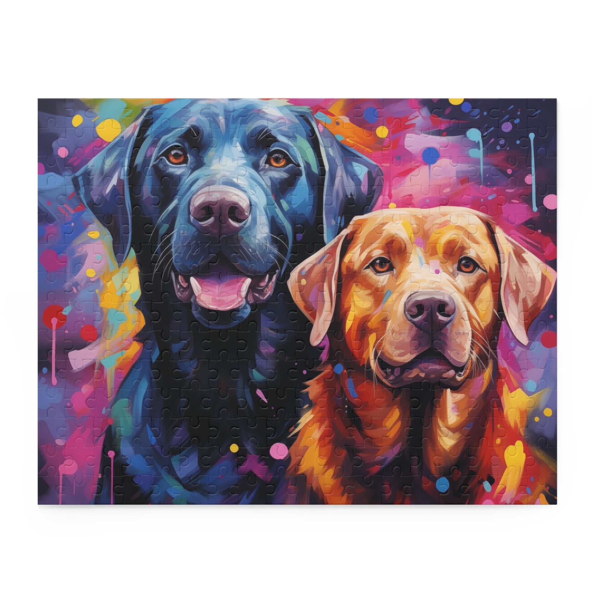 Watercolor Vibrant Labrador Dog Jigsaw Puzzle for Girls, Boys, Kids Adult Birthday Business Jigsaw Puzzle Gift for Him Funny Humorous Indoor Outdoor Game Gift For Her Online-3